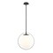 Z-Lite Midnetic 1 Light Mini Pendant, Matte Black & Matte Opal 730P12-MB - alternate 7